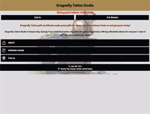 Tablet Screenshot of dragonflytattoostudio.com